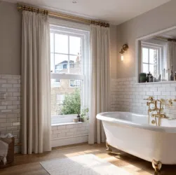 a cosy bathroom inside a Victorian terrace apartment in central London